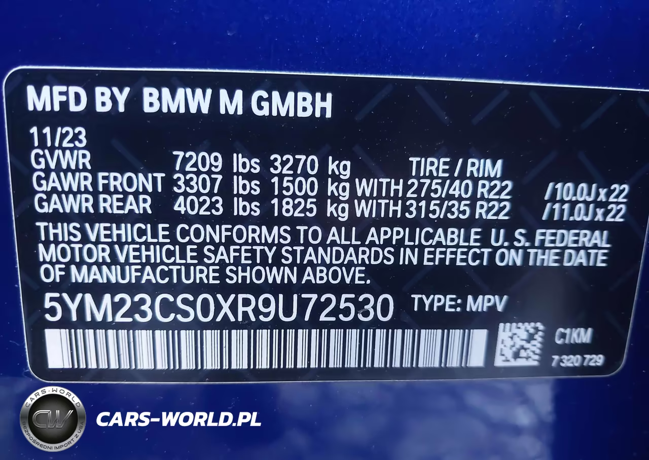 2024 BMW Xm VIN:5YM23CS0XR9U72530 - 9
