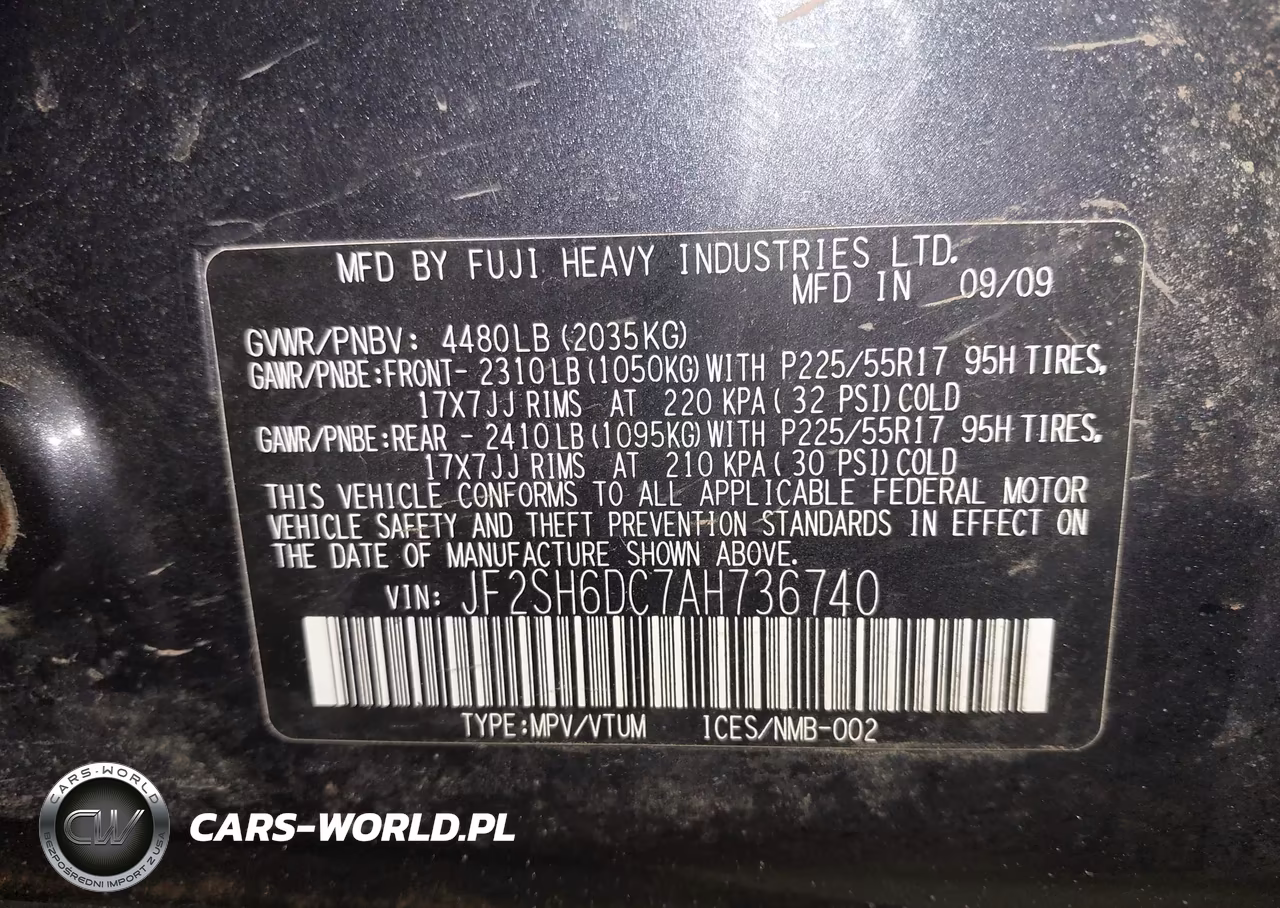 2010 Subaru Forester 2.5X Limited VIN:JF2SH6DC7AH736740 - 9