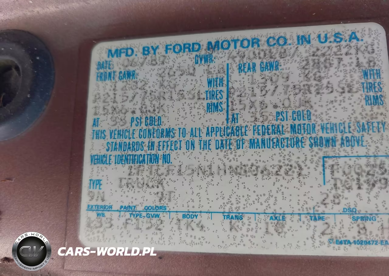 1987 Ford F150 VIN:1FTCF15N1HNB06221 - 9