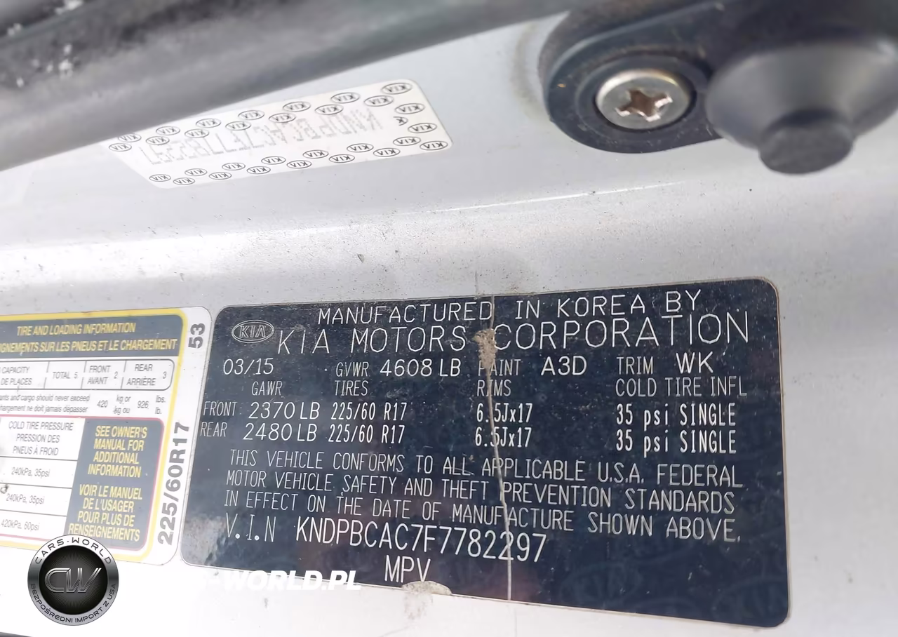 2015 Kia Sportage Lx VIN:KNDPBCAC7F7782297 - 9