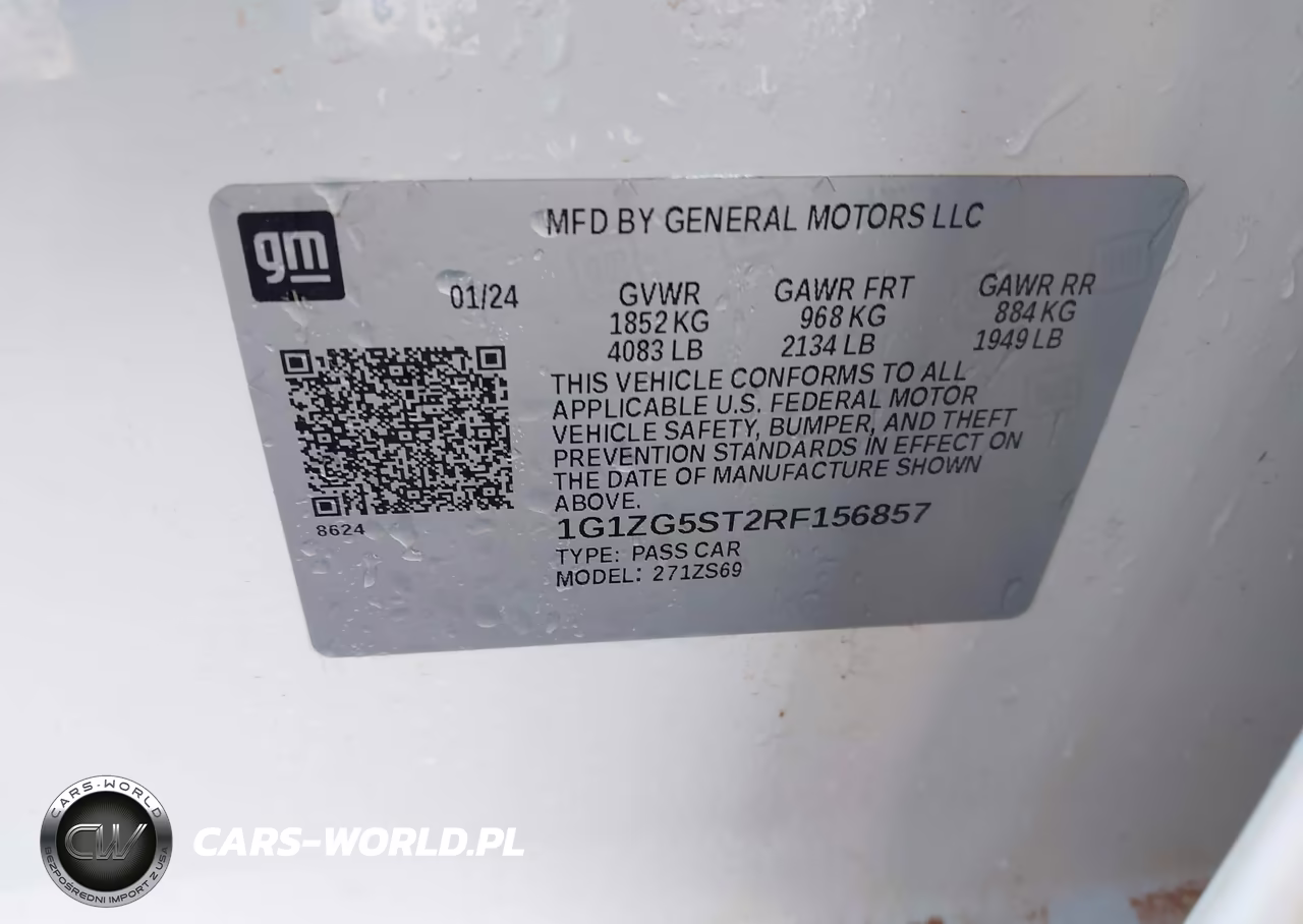 2024 Chevrolet Malibu Fwd Rs VIN:1G1ZG5ST2RF156857 - 9