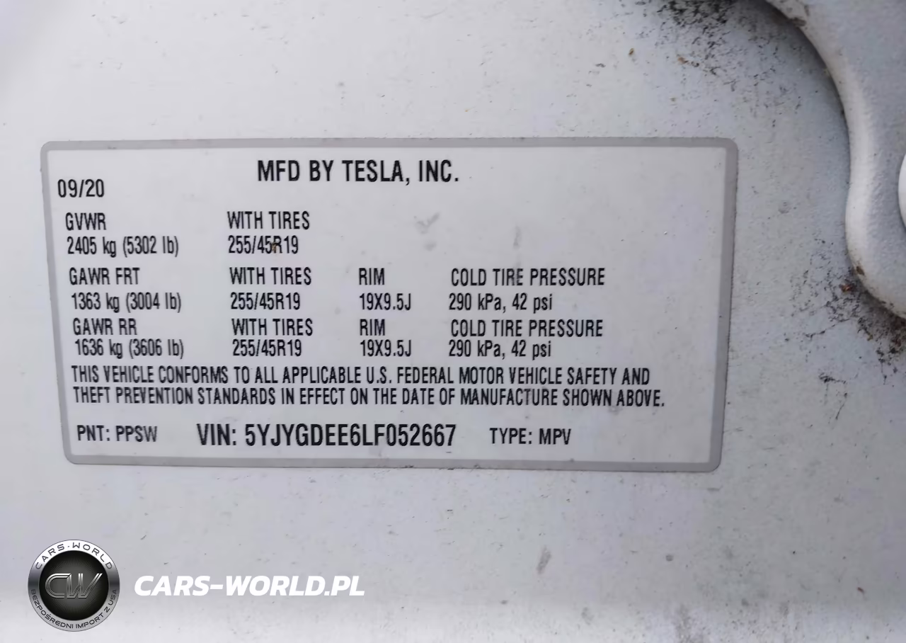 2020 Tesla Model Y Long Range Dual Motor All-Wheel Drive VIN:5YJYGDEE6LF052667 - 9