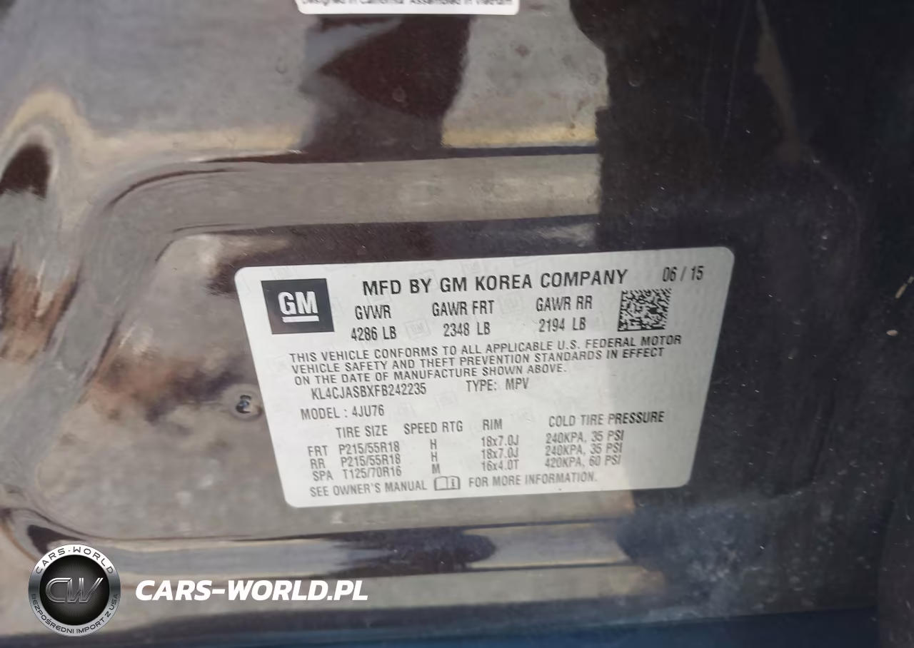 2015 Buick Encore VIN:KL4CJASBXFB242235 - 9
