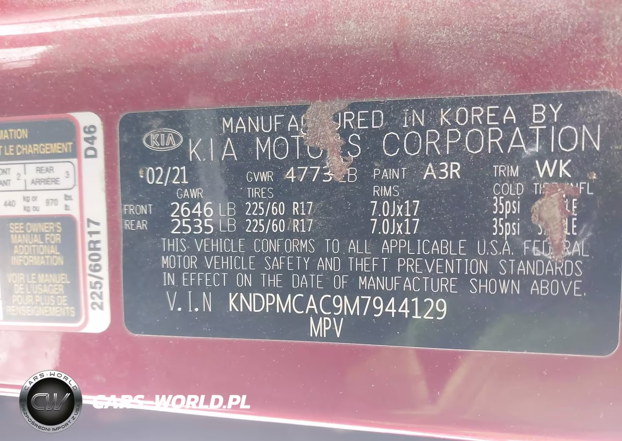 2021 Kia Sportage Lx VIN:KNDPMCAC9M7944129 - 9