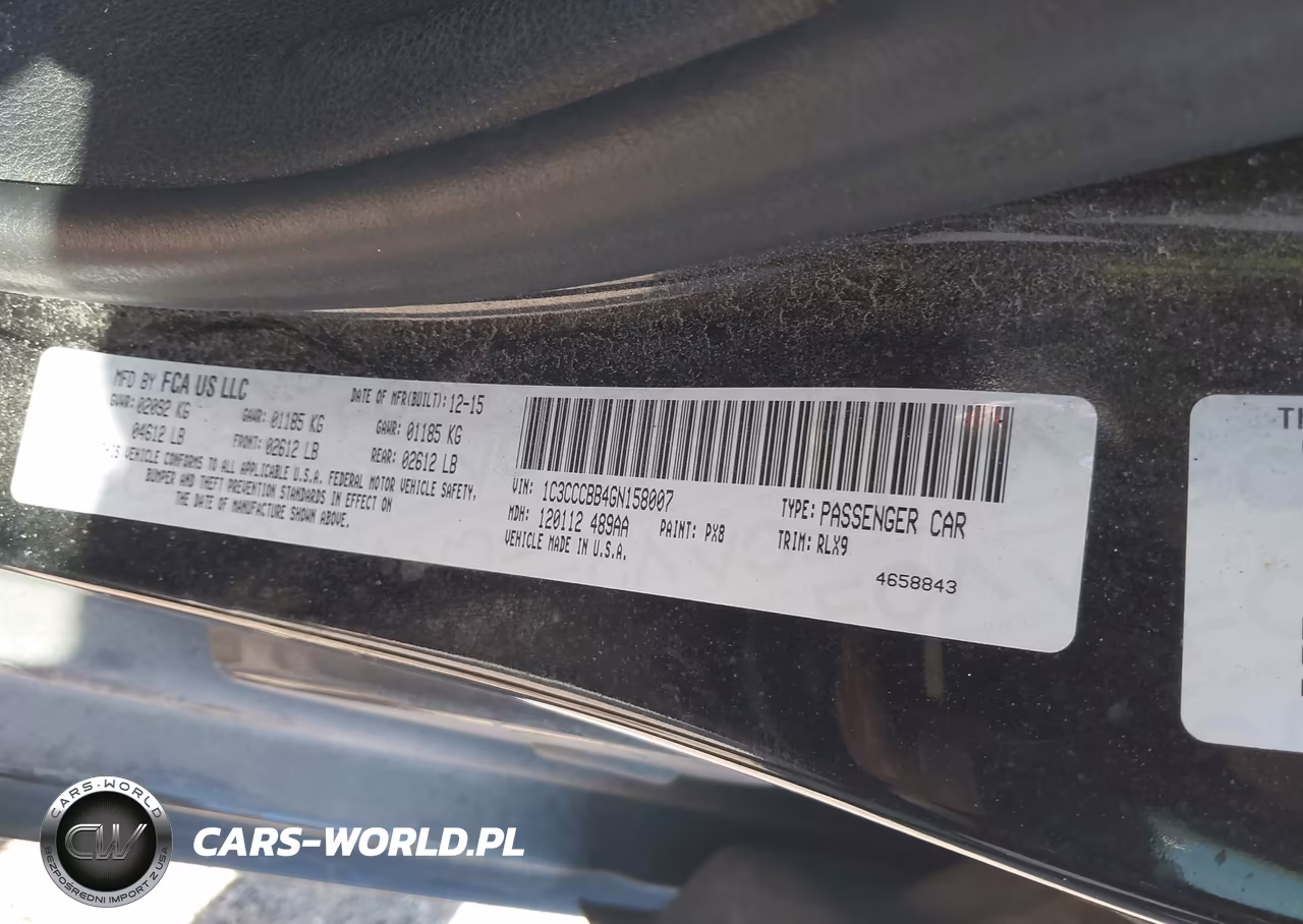 2016 Chrysler 200 S VIN:1C3CCCBB4GN158007 - 9