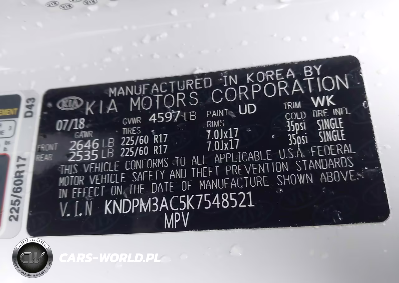2019 Kia Sportage Lx VIN:KNDPM3AC5K7548521 - 9