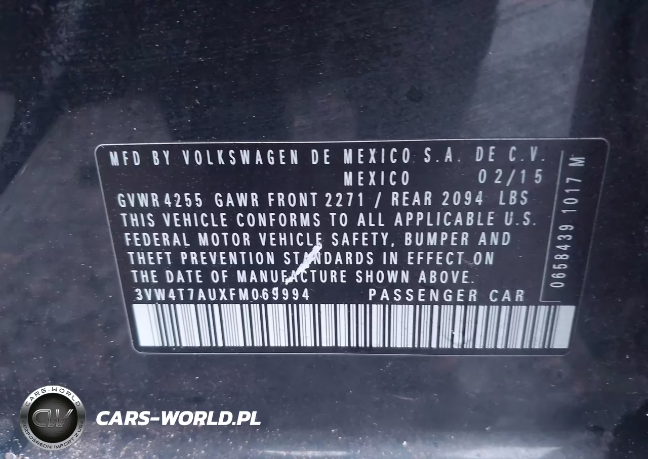 2015 Volkswagen Golf Gti 2.0T Se 4-Door VIN:3VW4T7AUXFM069994 - 9