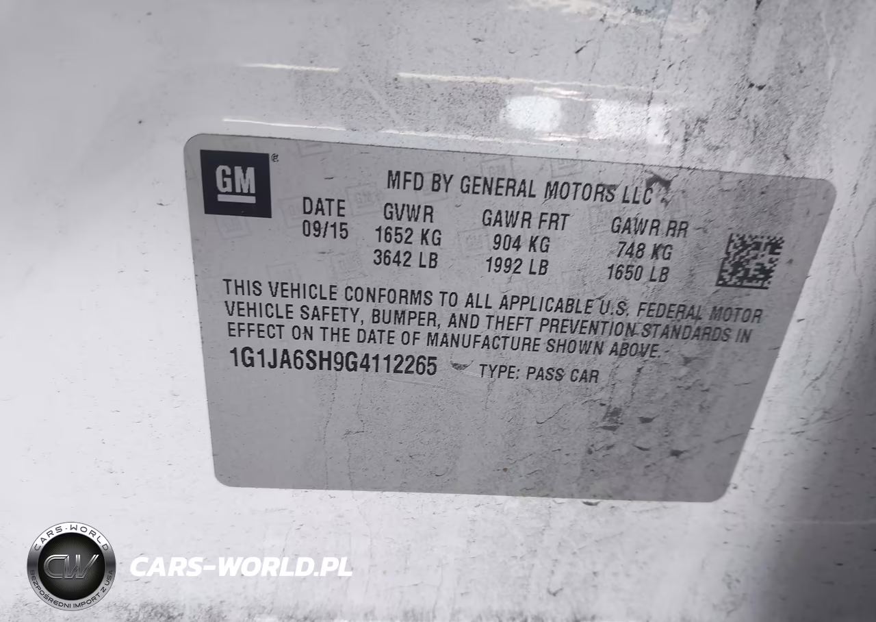 2016 Chevrolet Sonic Ls Auto VIN:1G1JA6SH9G4112265 - 9