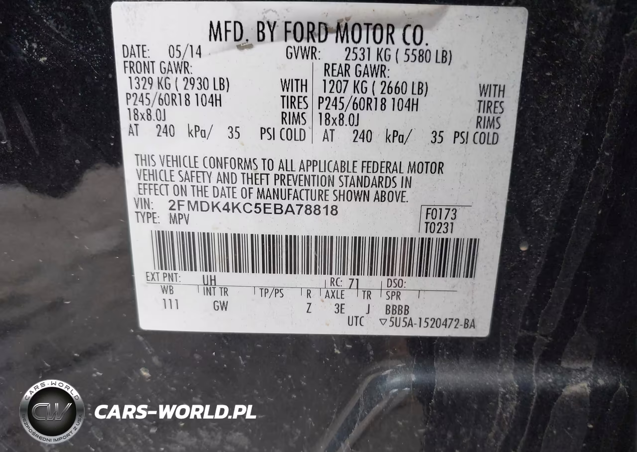 2014 Ford Edge Limited VIN:2FMDK4KC5EBA78818 - 9