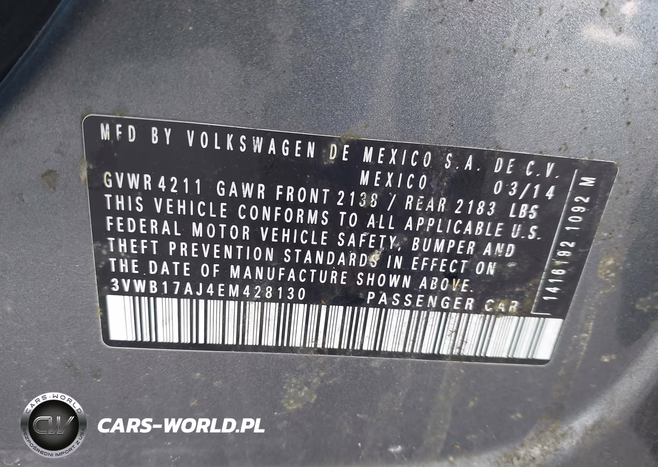 2014 Volkswagen Jetta 1.8T Se VIN:3VWB17AJ4EM428130 - 9