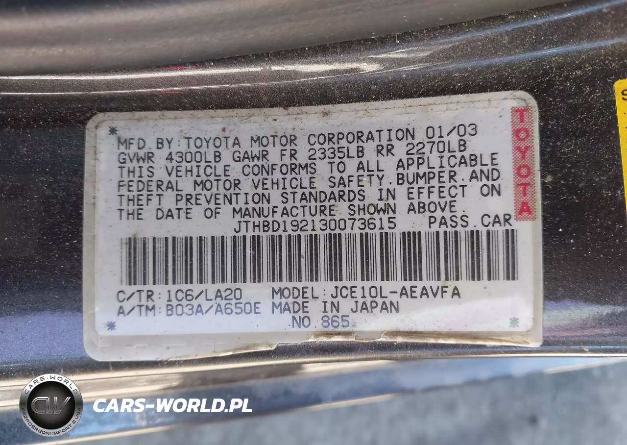 2003 Lexus Is 300 VIN:JTHBD192130073615 - 9