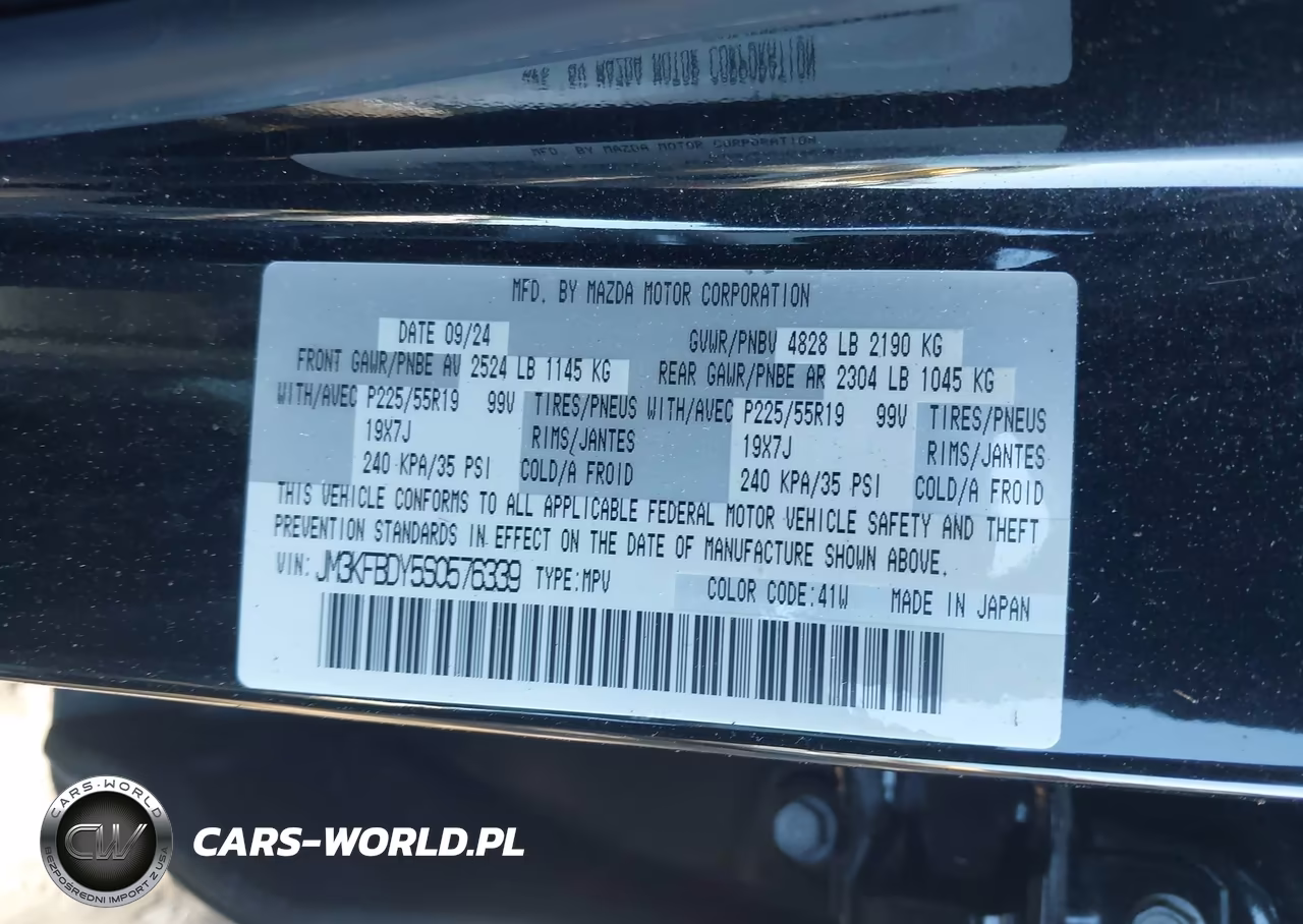 2025 Mazda Cx-5 2.5 Turbo Premium VIN:JM3KFBDY5S0576339 - 9