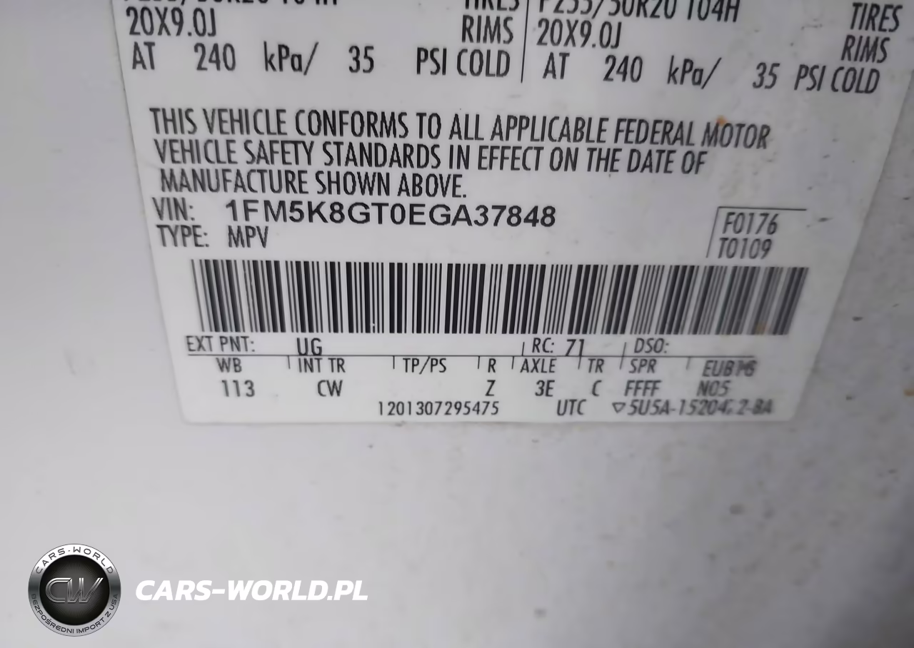 2014 Ford Explorer Sport VIN:1FM5K8GT0EGA37848 - 9