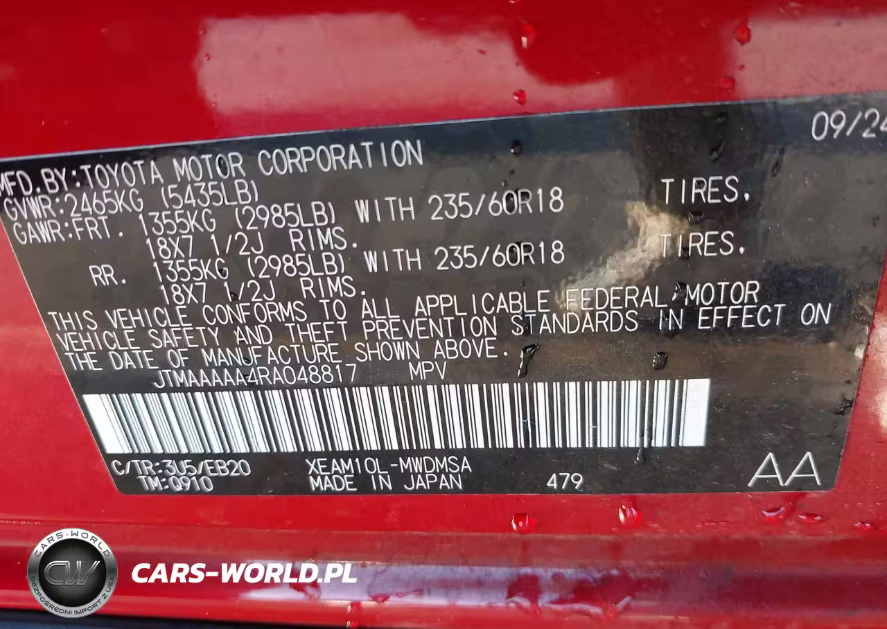 2024 Toyota Bz4X Xle VIN:JTMAAAAA4RA048817 - 9