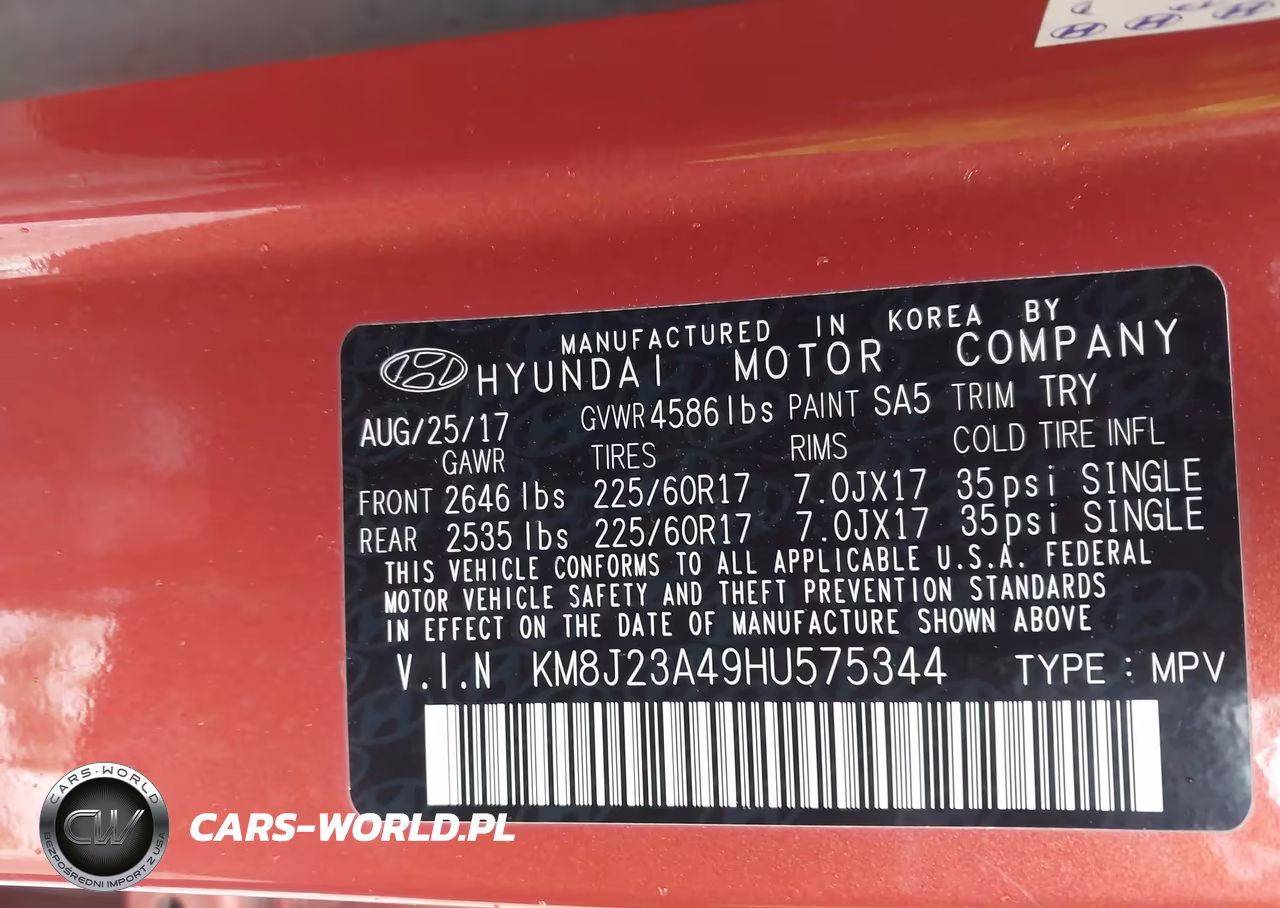2017 Hyundai Tucson Se VIN:KM8J23A49HU575344 - 9