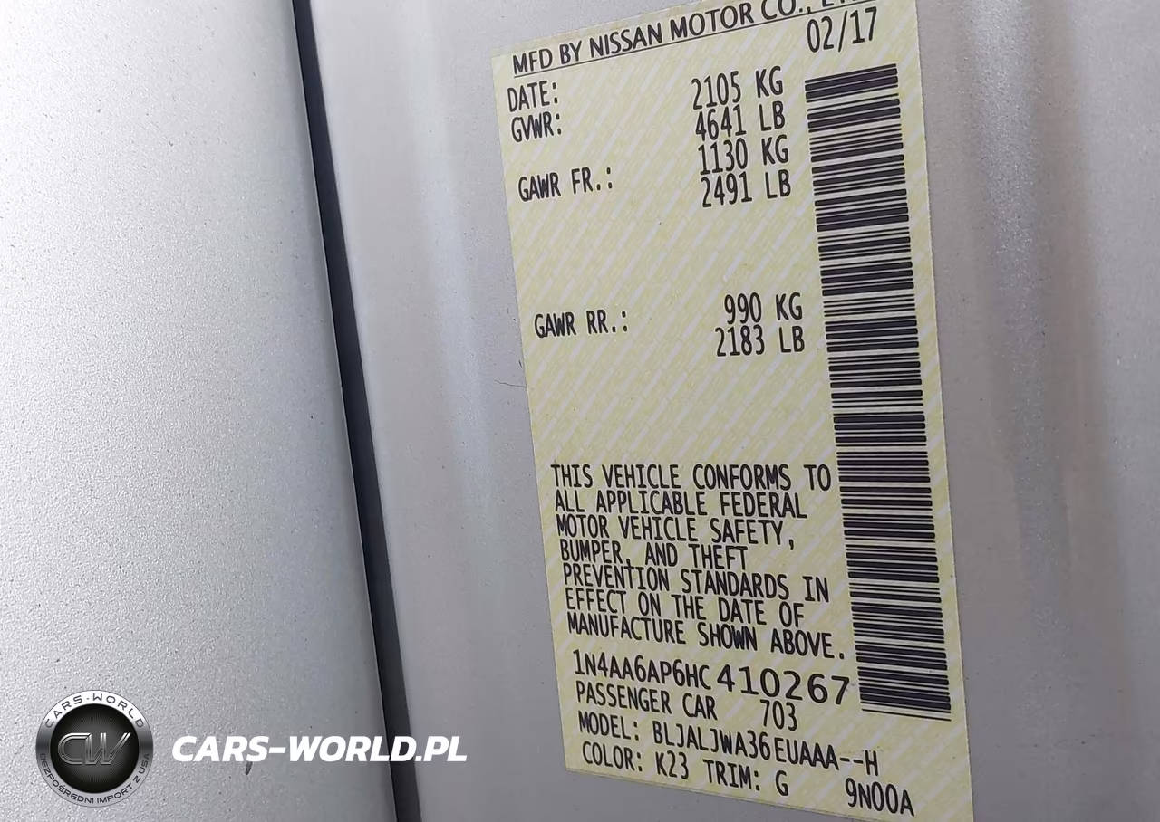 2017 Nissan Maxima 3.5 Sv VIN:1N4AA6AP6HC410267 - 9