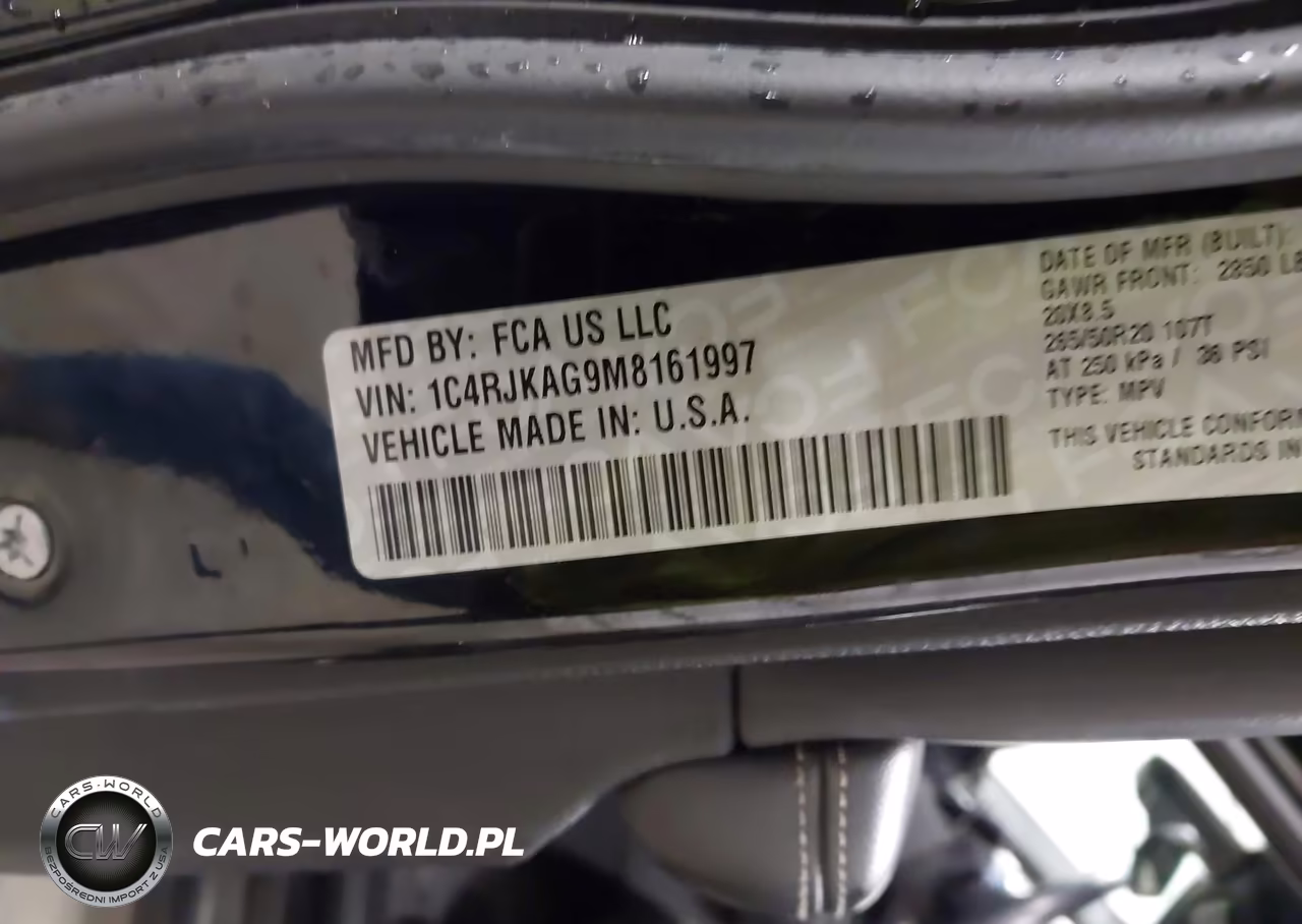 2021 Jeep Grand Cherokee L Altitude 4X4 VIN:1C4RJKAG9M8161997 - 9