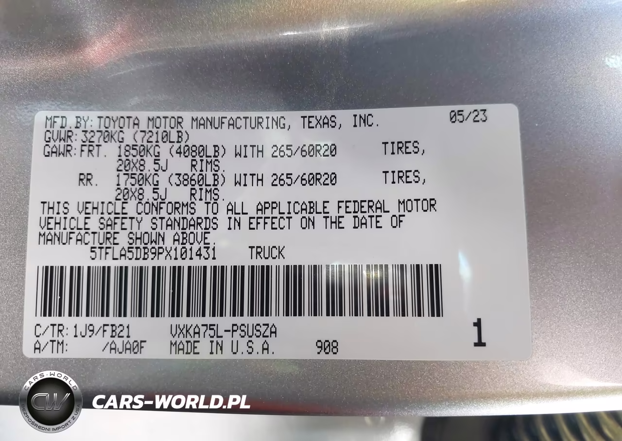 2023 Toyota Tundra Sr5 VIN:5TFLA5DB9PX101431 - 9