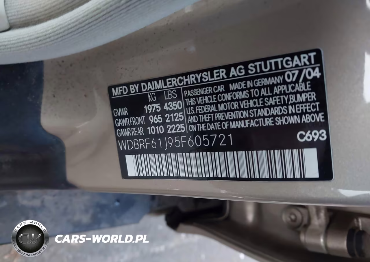 2005 Mercedes-Benz C 240 Luxury VIN:WDBRF61J95F605721 - 9