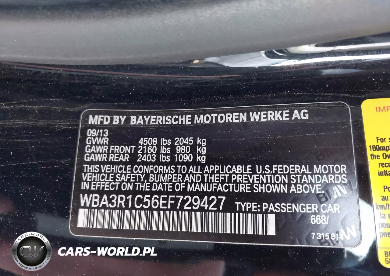 2014 BMW 435I VIN:WBA3R1C56EF729427 - 9