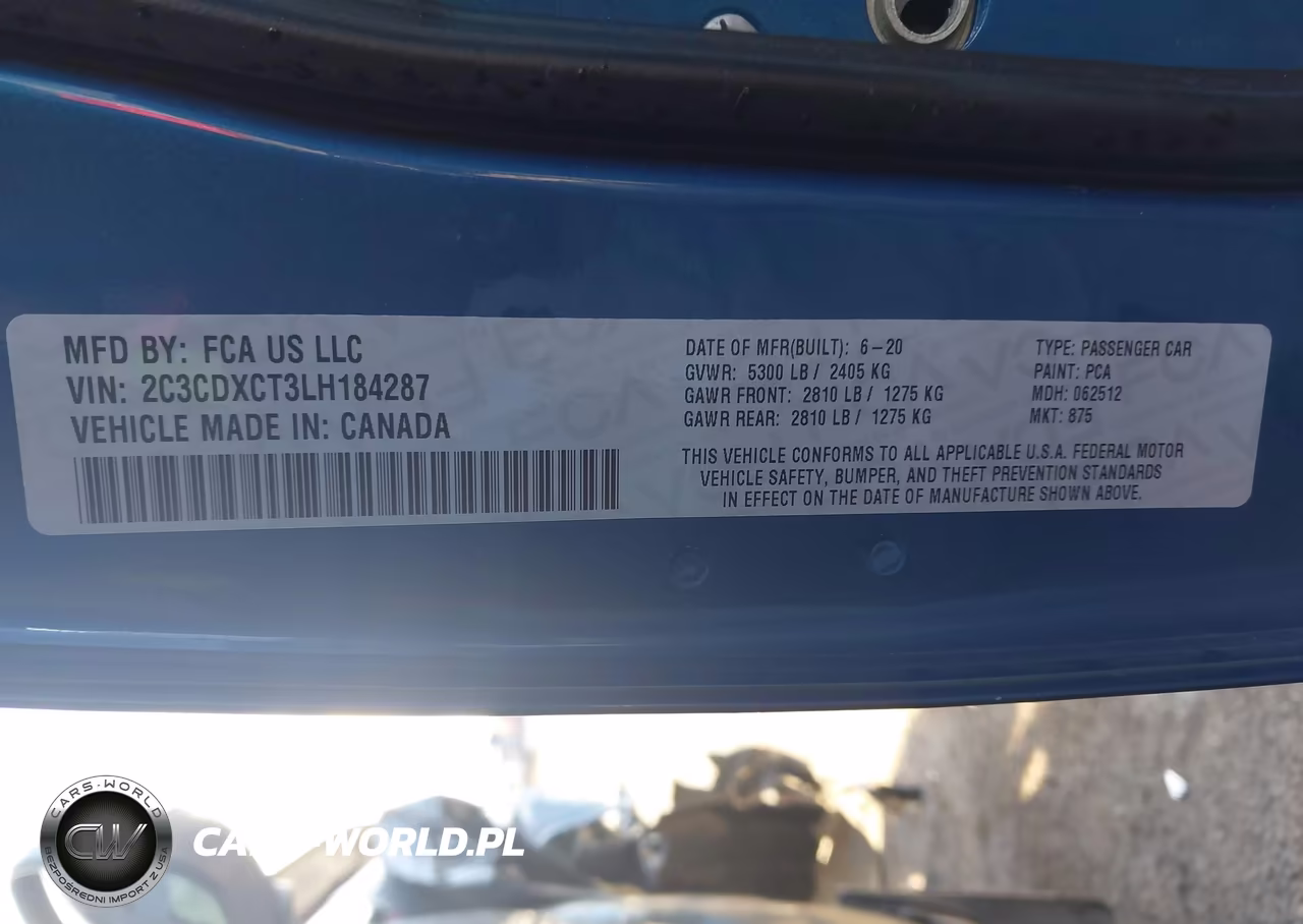 2020 Dodge Charger R-T Rwd VIN:2C3CDXCT3LH184287 - 9