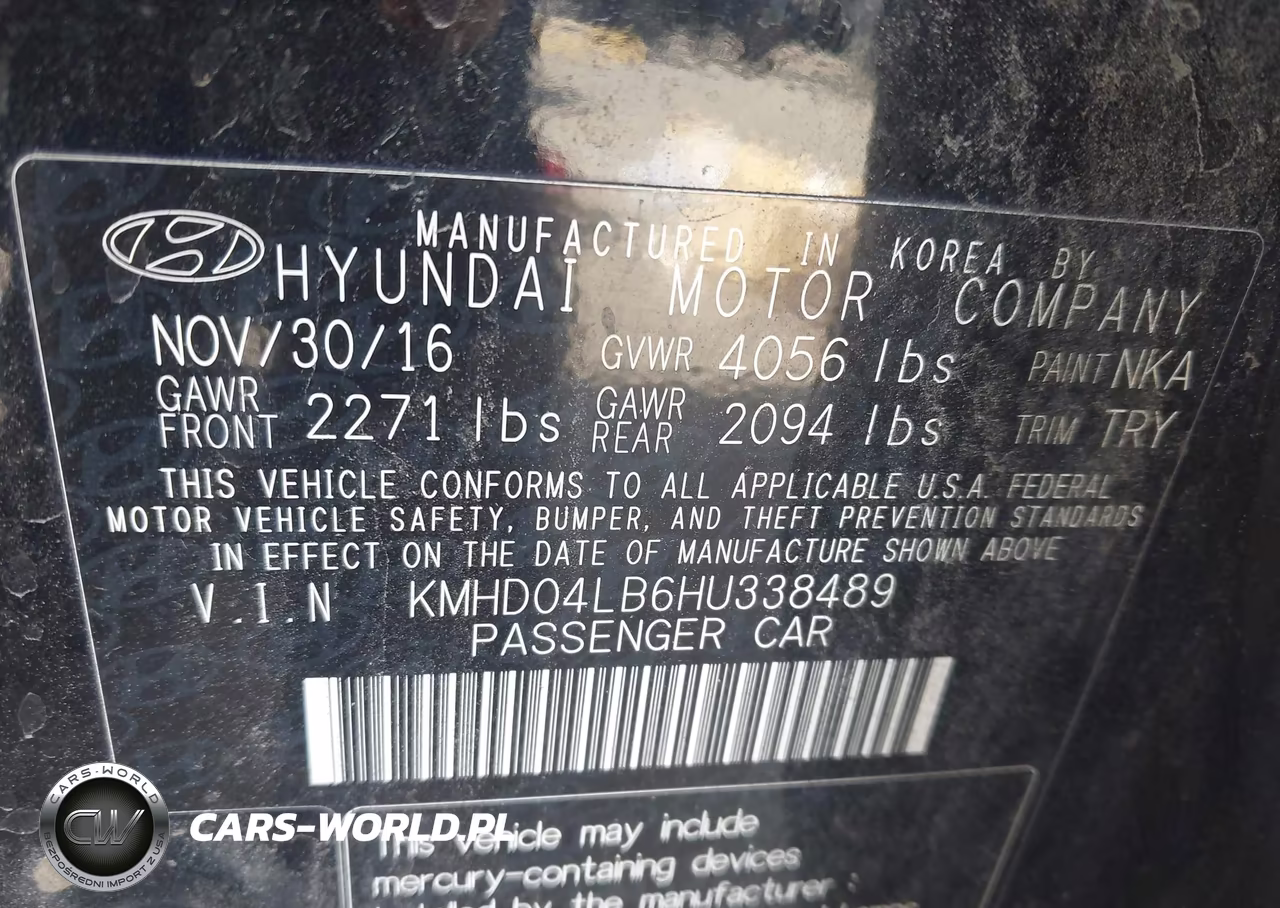 2017 Hyundai Elantra Sport VIN:KMHD04LB6HU338489 - 9
