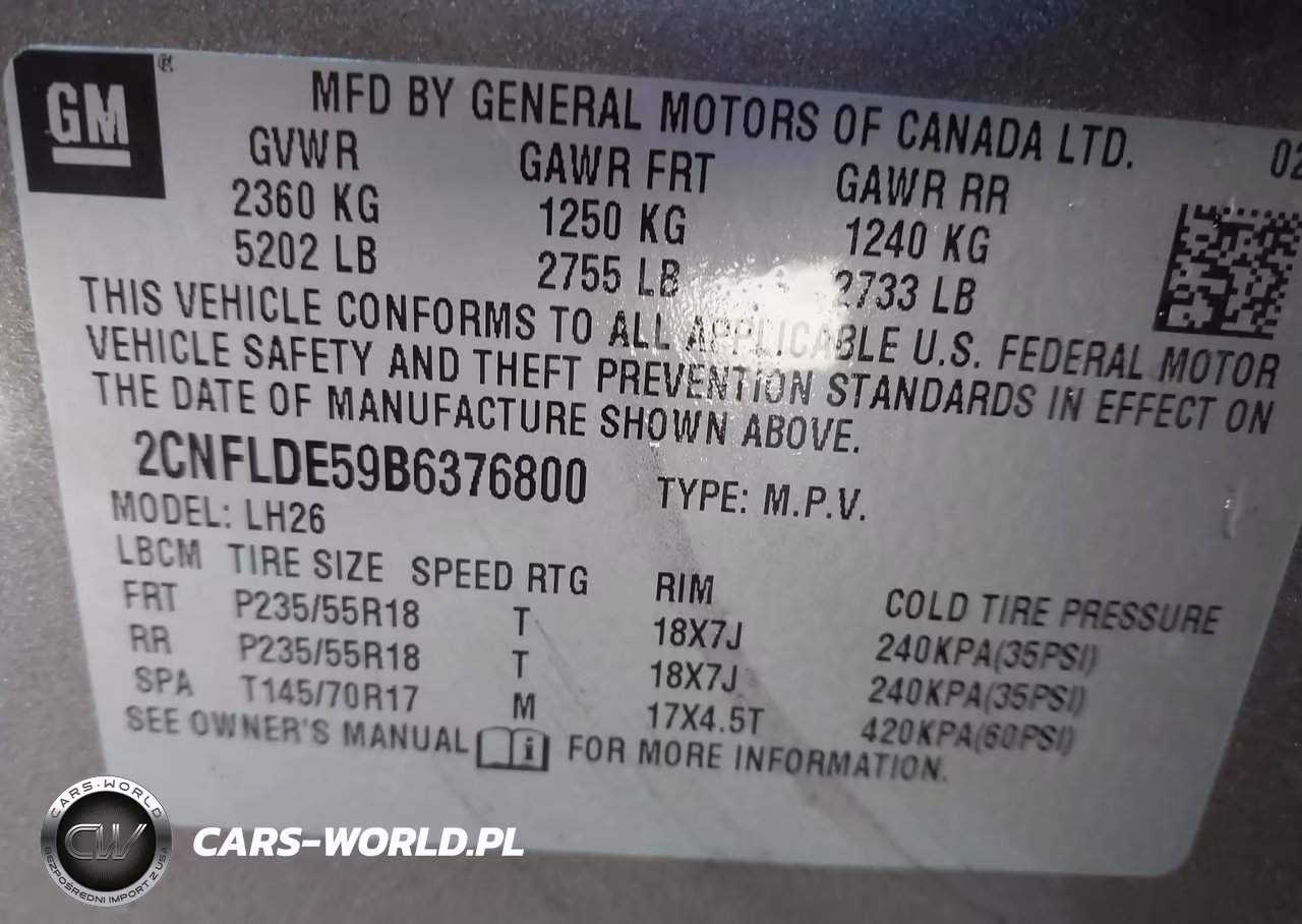2011 Chevrolet Equinox 1Lt VIN:2CNFLDE59B6376800 - 9