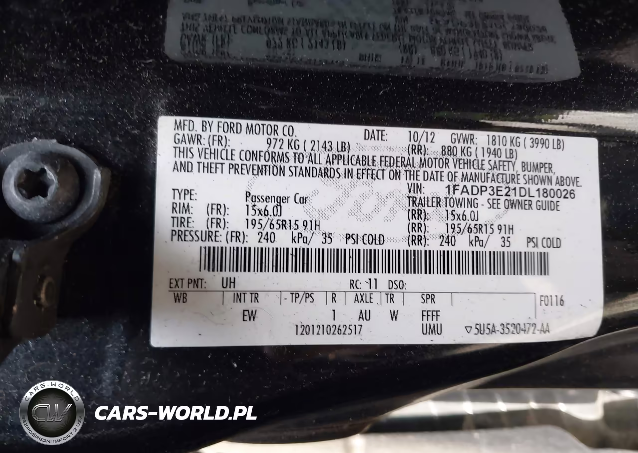 2013 Ford Focus S VIN:1FADP3E21DL180026 - 9