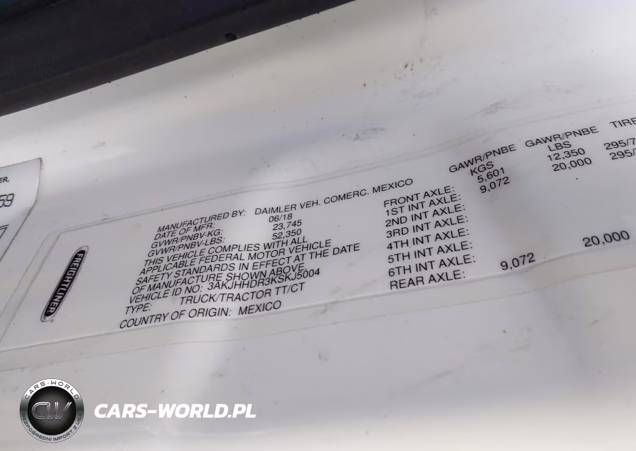 2019 Freightliner New Cascadia 126 VIN:3AKJHHDR3KSKJ5004 - 8