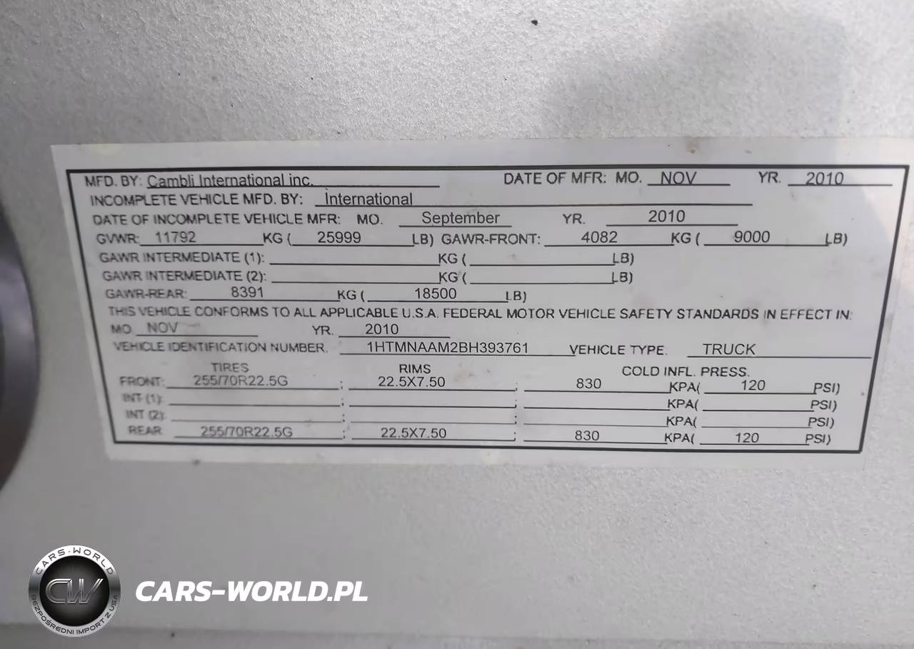 2011 International 4000 4300 Lp VIN:1HTMNAAM2BH393761 - 8