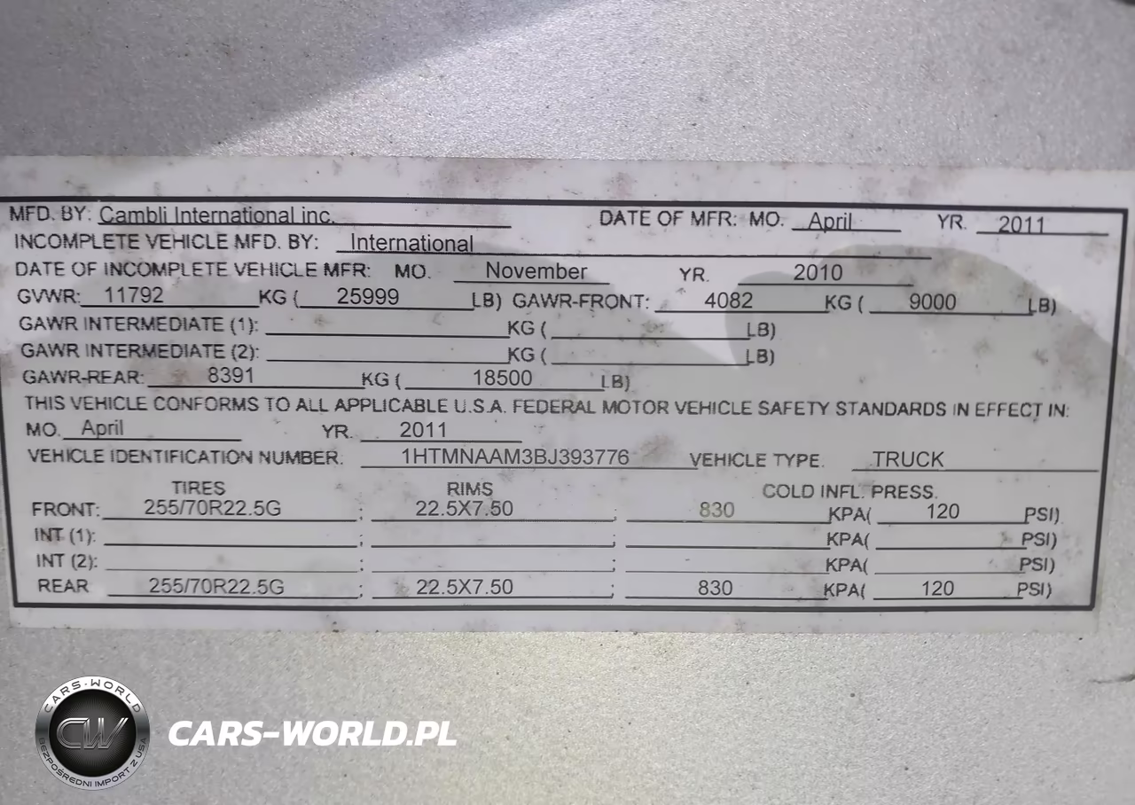 2011 International 4000 4300 Lp VIN:1HTMNAAM3BJ393776 - 8