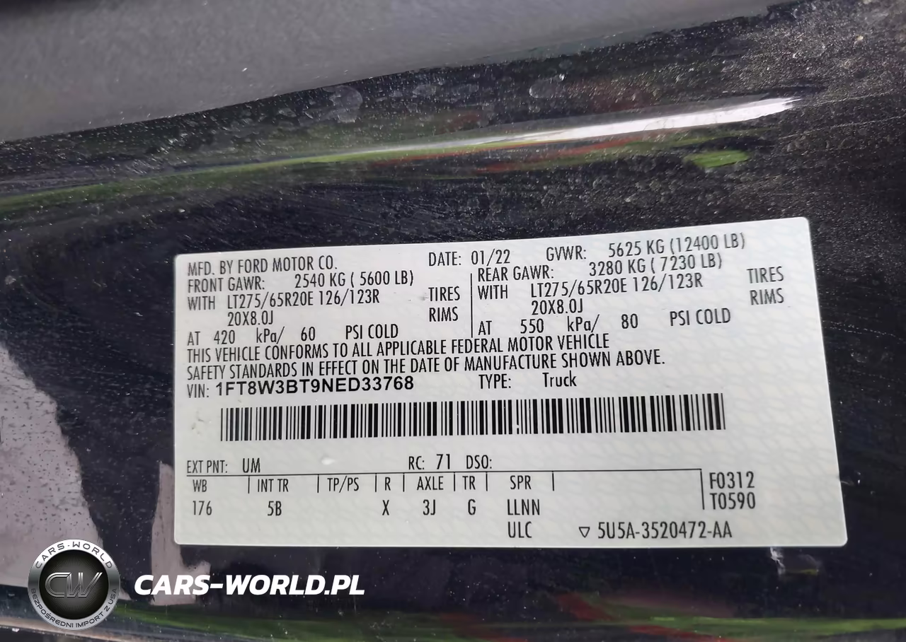 2022 Ford F-350 Lariat VIN:1FT8W3BT9NED33768 - 8