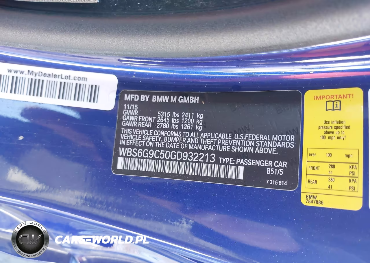 2016 BMW M6 VIN:WBS6G9C50GD932213 - 9
