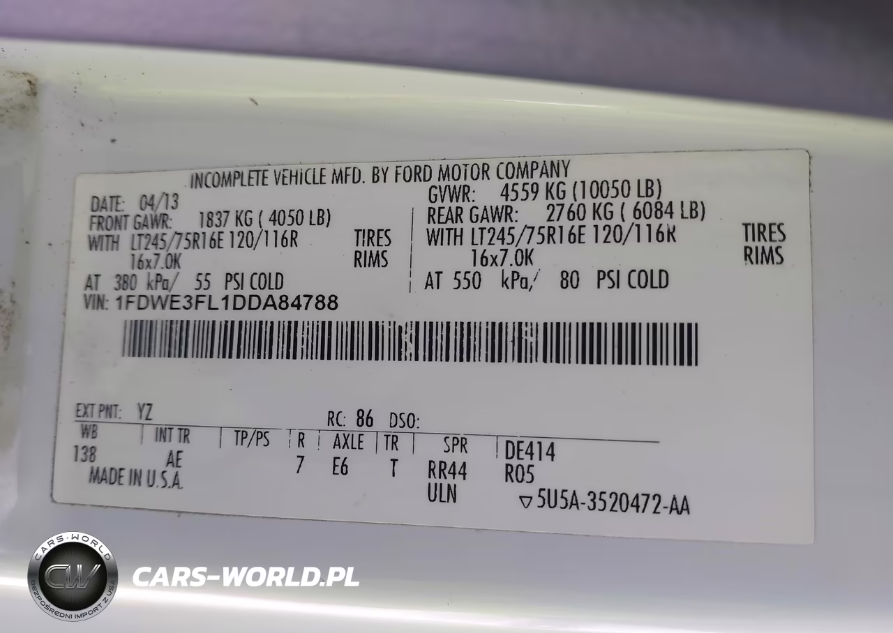 2013 Ford E-350 Cutaway VIN:1FDWE3FL1DDA84788 - 8