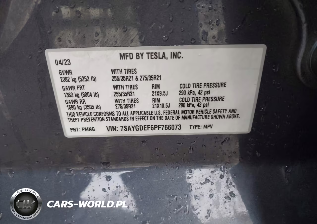2023 Tesla Model Y Performance Dual Motor All-Wheel Drive VIN:7SAYGDEF6PF766073 - 9
