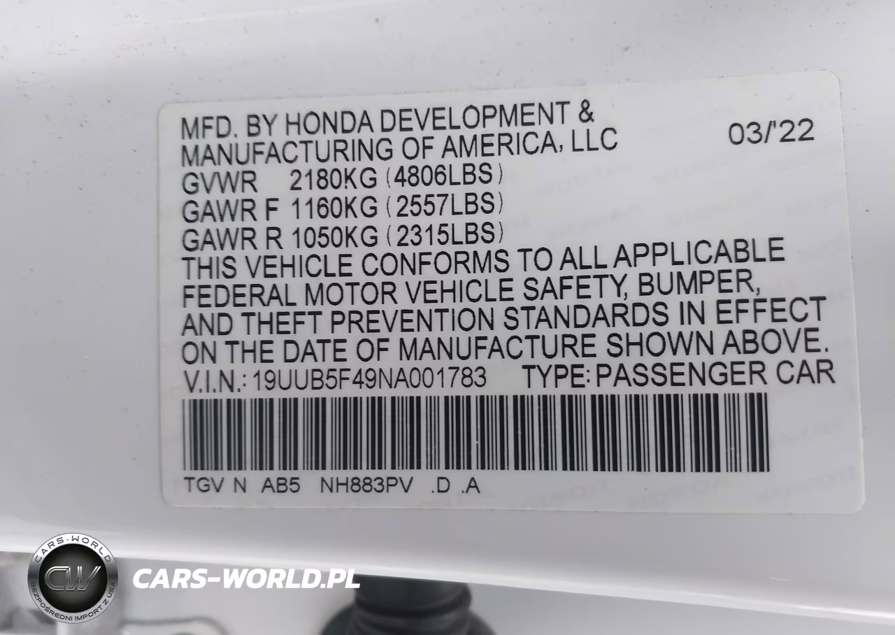 2022 Acura Tlx Technology Package VIN:19UUB5F49NA001783 - 9