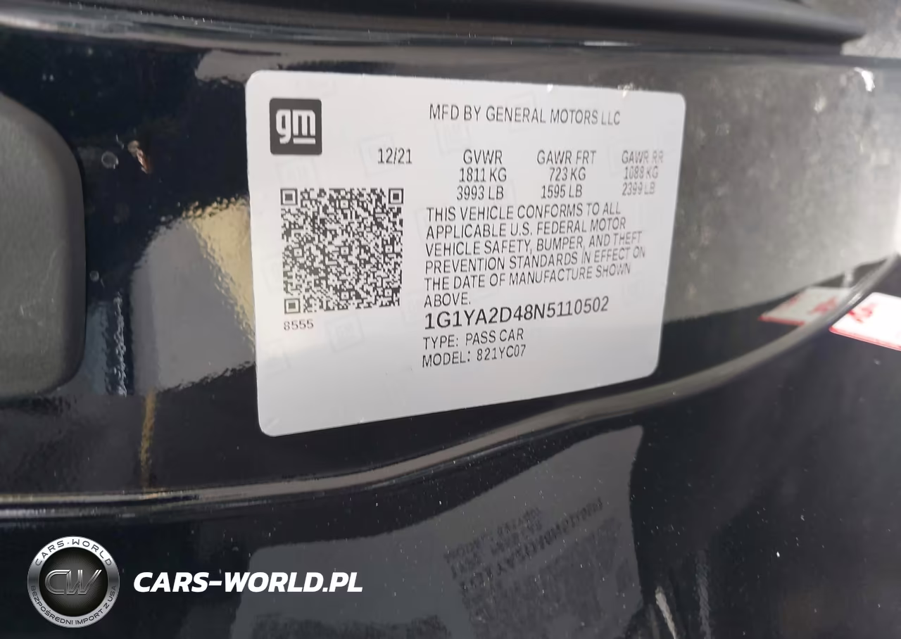 2022 Chevrolet Corvette Stingray Rwd 1Lt VIN:1G1YA2D48N5110502 - 9