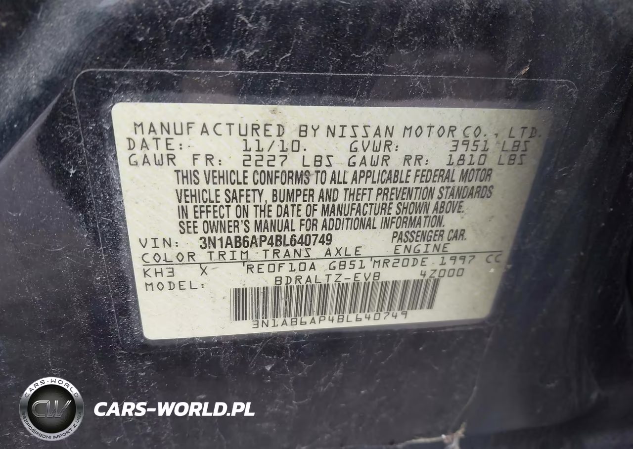 2011 Nissan Sentra 2.0Sr VIN:3N1AB6AP4BL640749 - 9