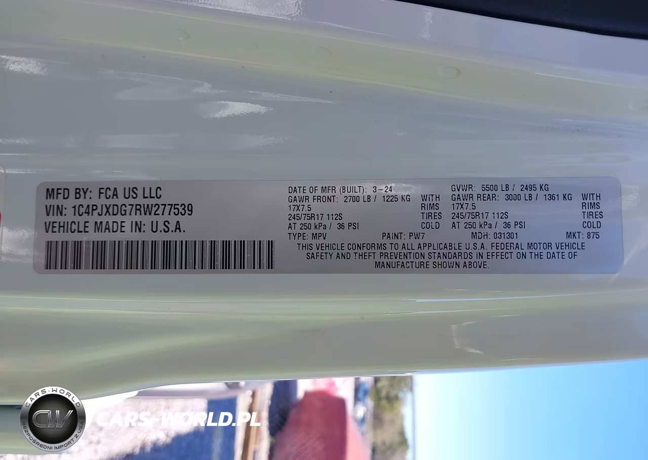 2024 Jeep Wrangler 4-Door Sport S 4X4 VIN:1C4PJXDG7RW277539 - 9