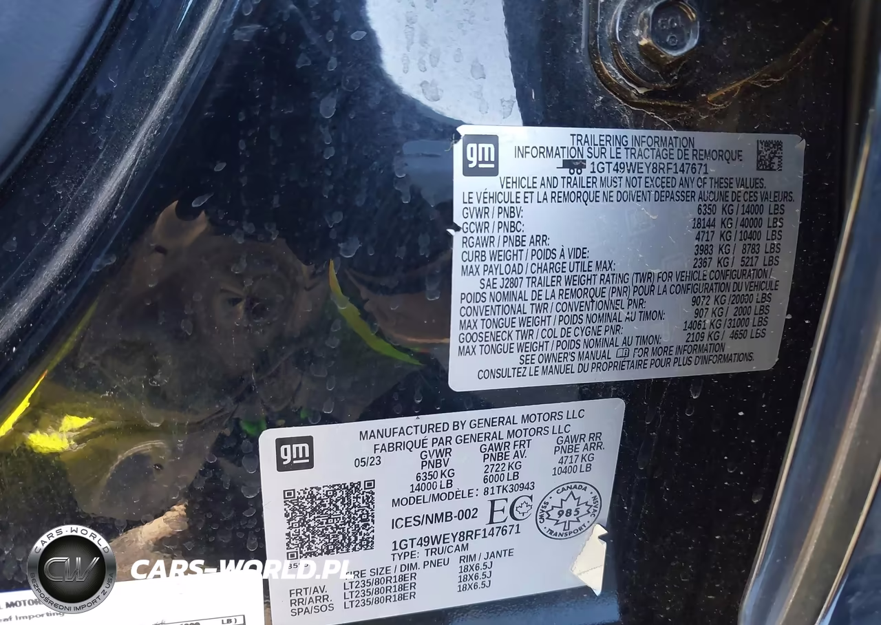 2024 GMC Sierra 3500Hd Denali VIN:1GT49WEY8RF147671 - 9