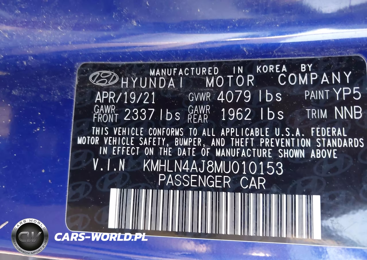 2021 Hyundai Elantra Hybrid Limited VIN:KMHLN4AJ8MU010153 - 9
