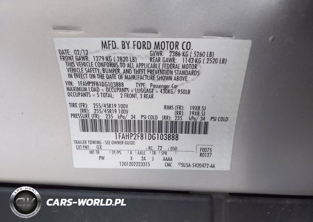 2013 Ford Taurus Limited VIN:1FAHP2F81DG103888 - 9