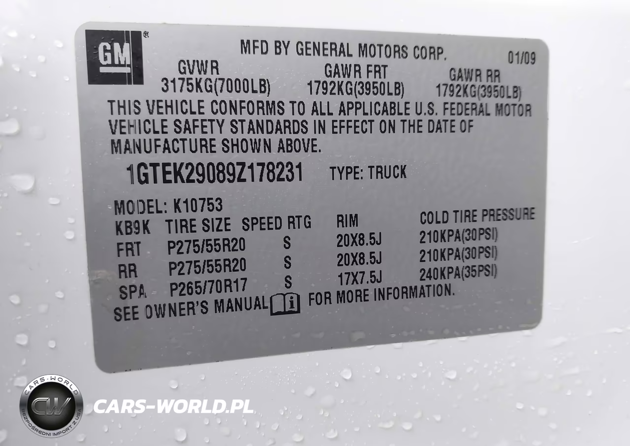 2009 GMC Sierra 1500 Sle VIN:1GTEK29089Z178231 - 9