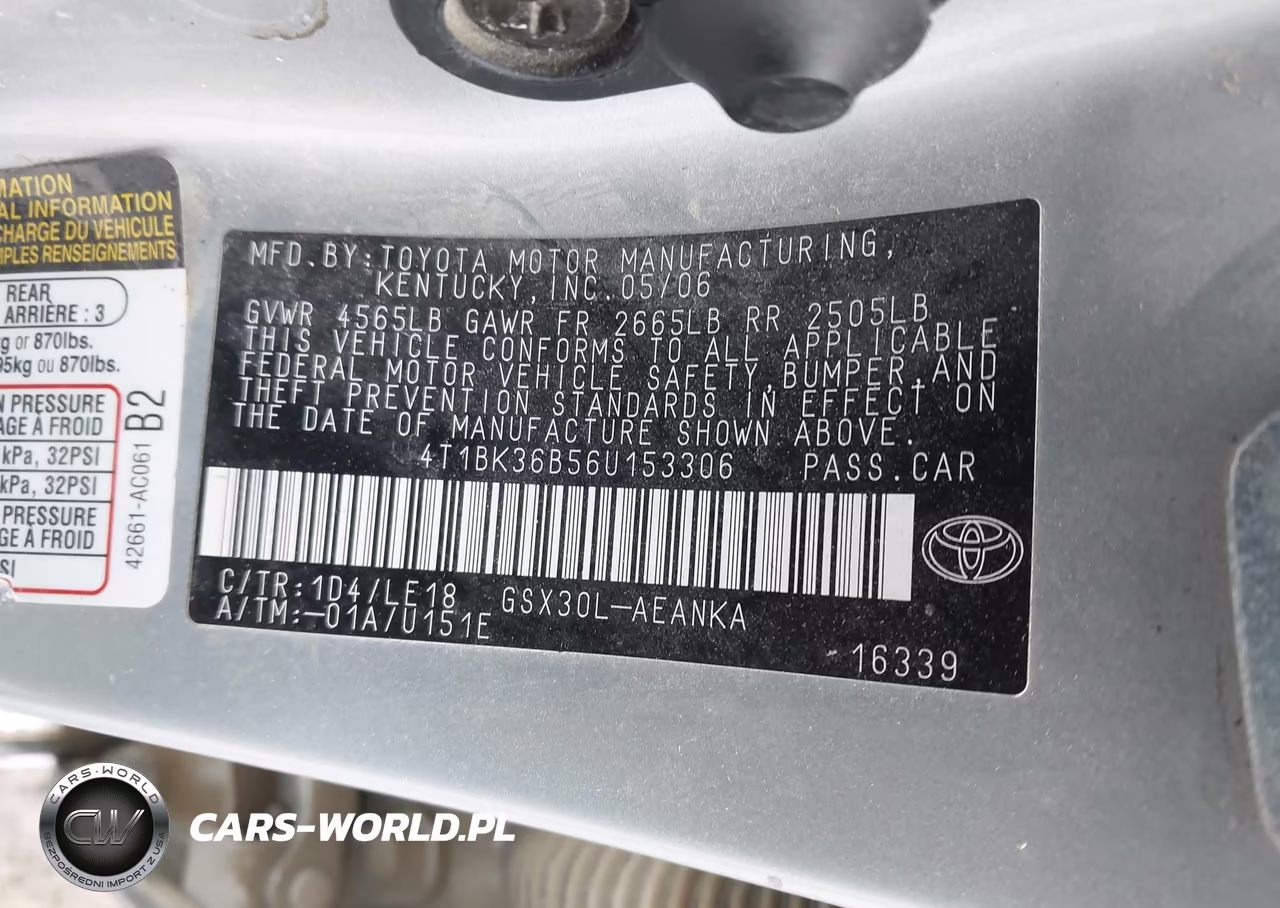 2006 Toyota Avalon Touring VIN:4T1BK36B56U153306 - 9