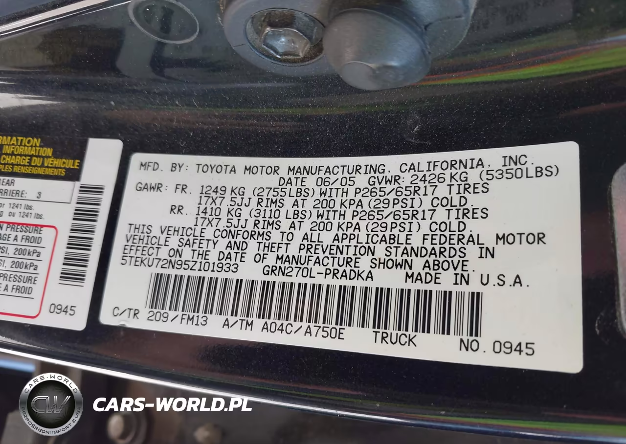 2005 Toyota Tacoma Prerunner V6 VIN:5TEKU72N95Z101933 - 9