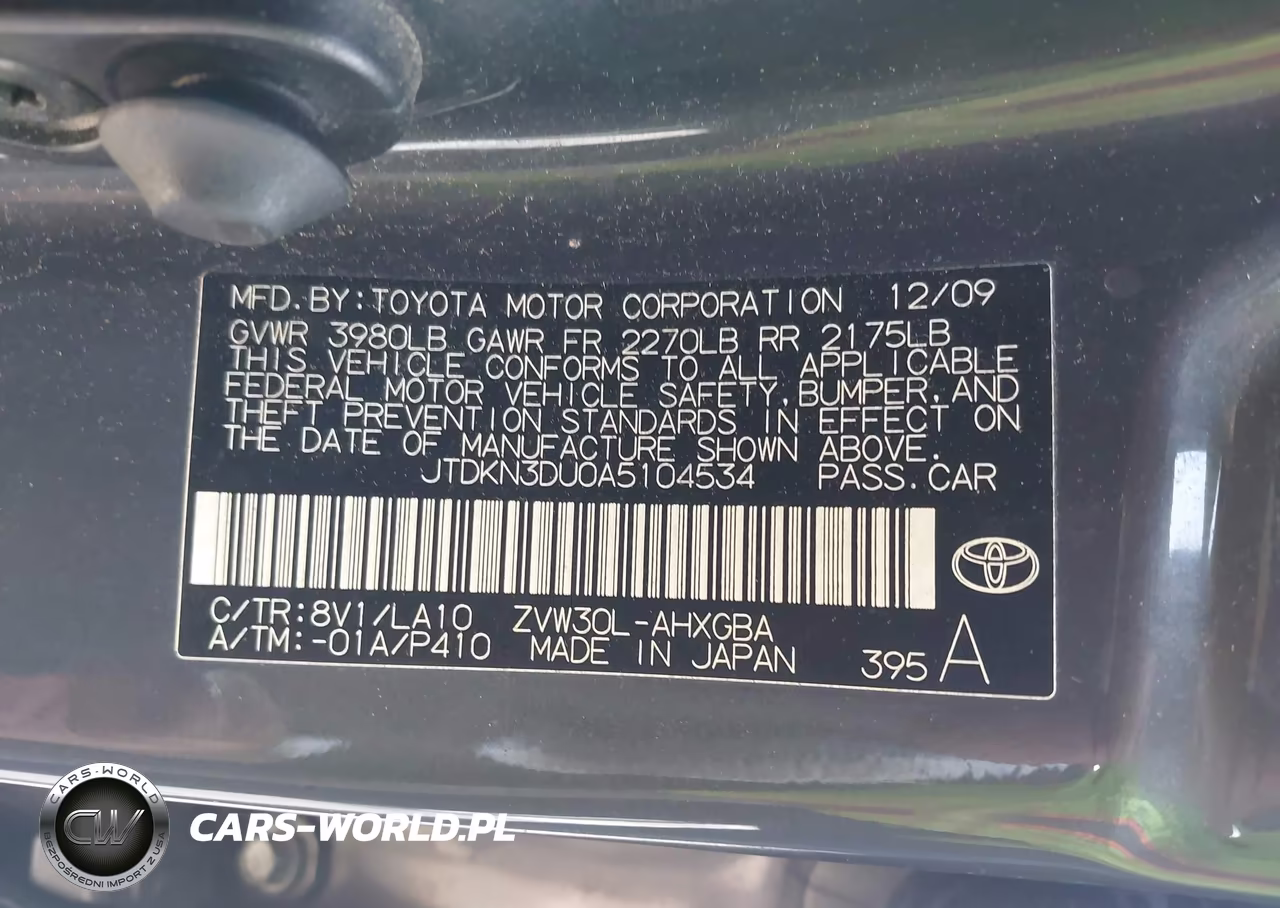 2010 Toyota Prius Iv VIN:JTDKN3DU0A5104534 - 9