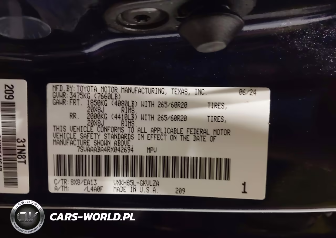2024 Toyota Sequoia Limited VIN:7SVAAABA4RX042694 - 9