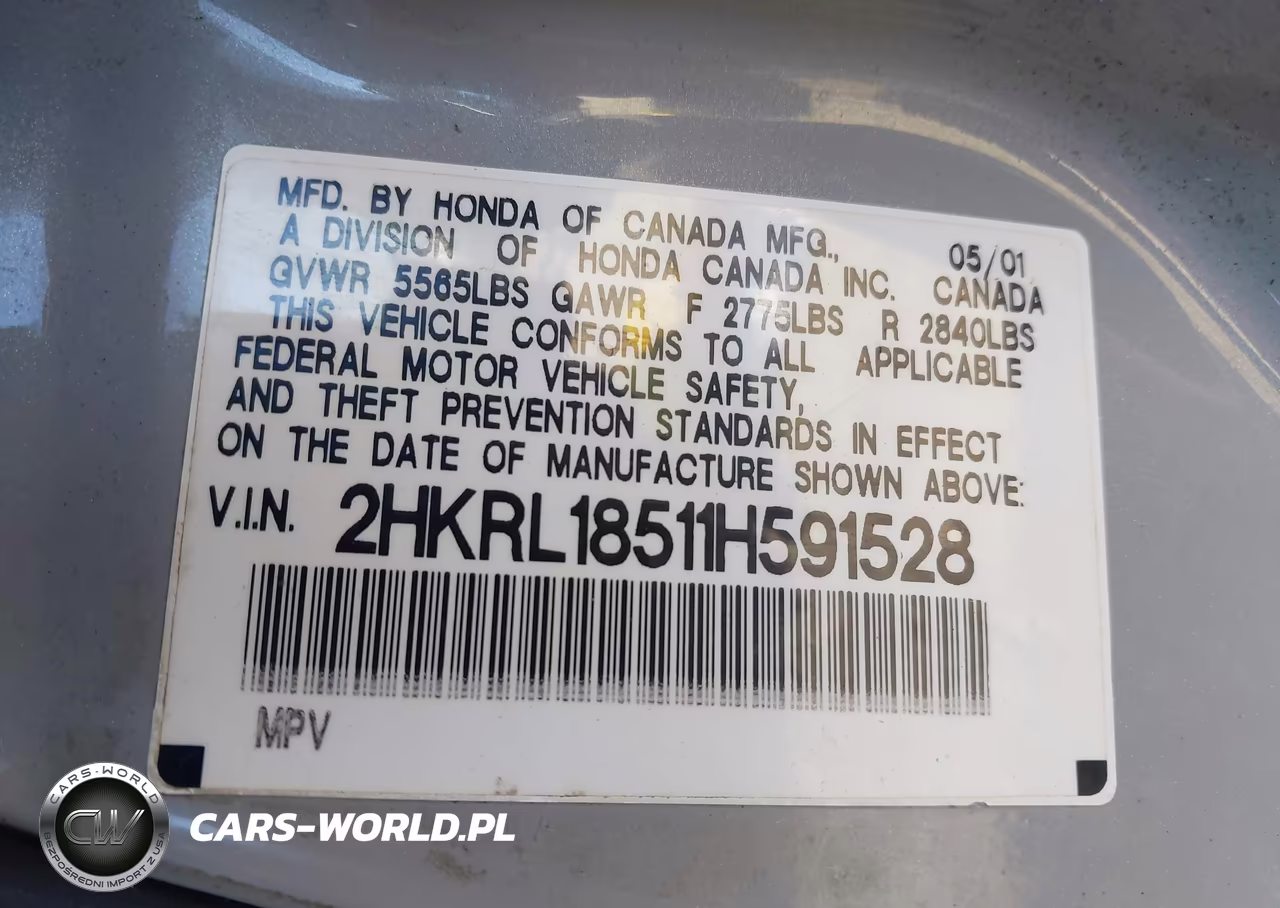 2001 Honda Odyssey Lx VIN:2HKRL18511H591528 - 9