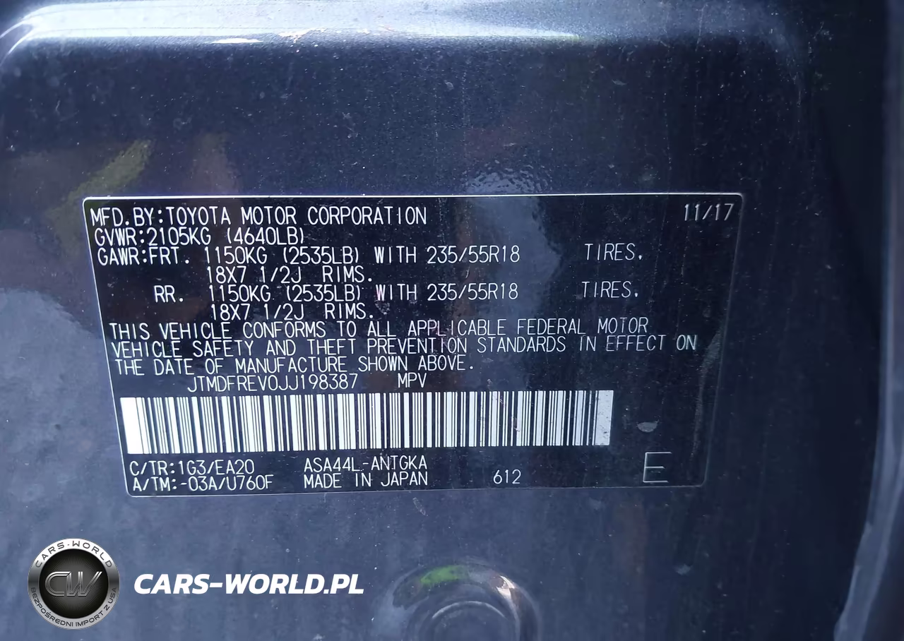 2018 Toyota Rav4 Limited VIN:JTMDFREV0JJ198387 - 9