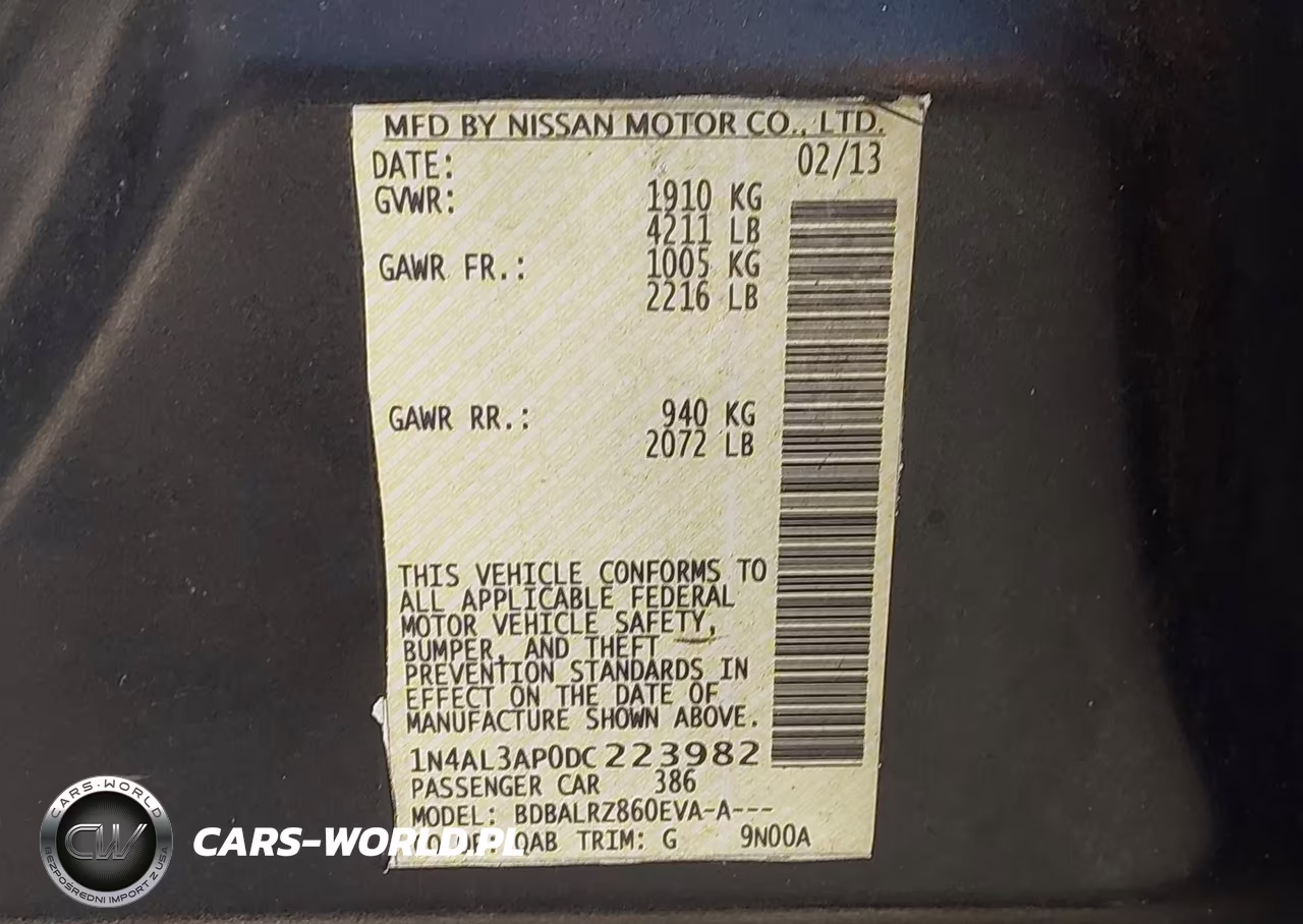 2013 Nissan Altima 2.5 S VIN:1N4AL3AP0DC223982 - 9